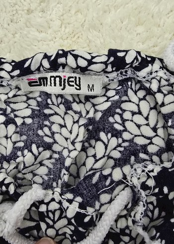 Mavi Desenli Pamuklu Bohem Tulum - Görsel 2