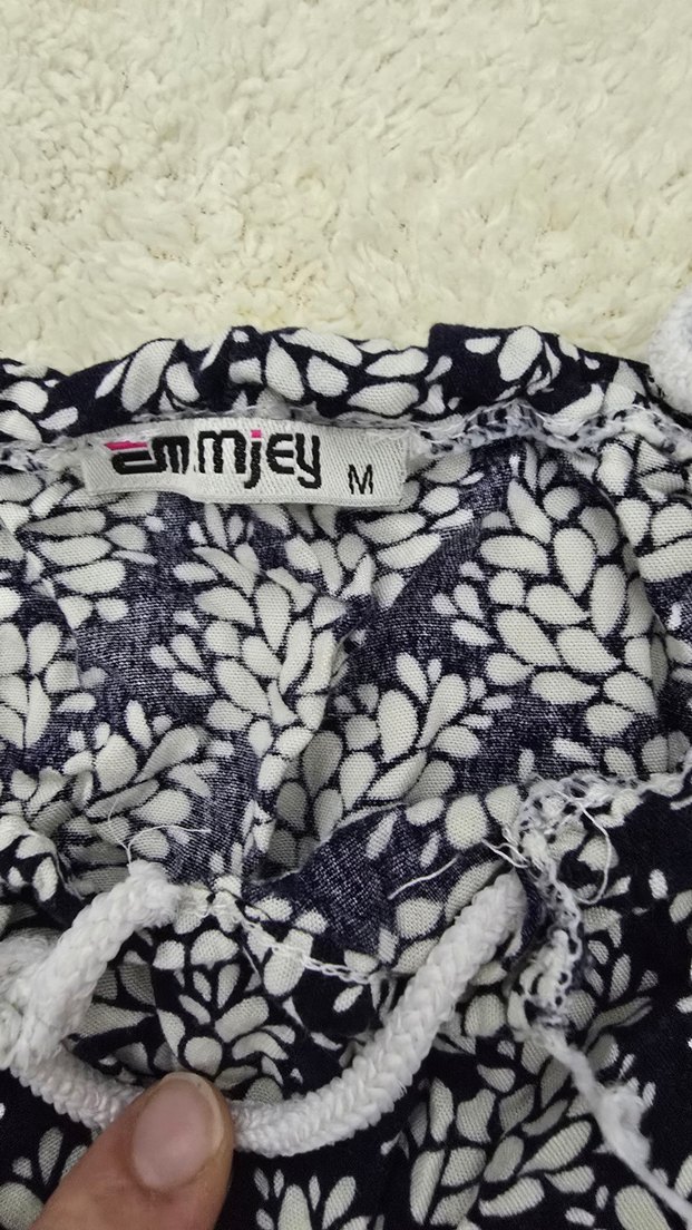 Mavi Desenli Pamuklu Bohem Tulum - Görsel 2