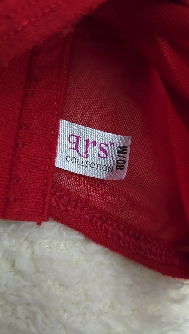 Dantel Detaylı Kırmızı Straplez Bustiyer - Görsel 3