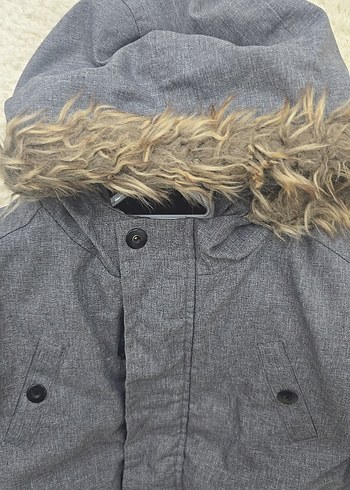 Gri Kürklü Erkek Çocuk Mont - Görsel 3