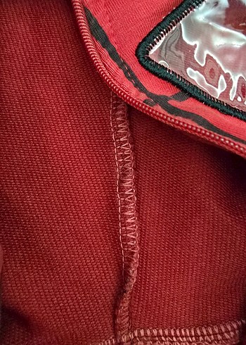 Kapüşonlu Kırmızı Örümcek Baskılı Erkek Sweatshirt - Görsel 4