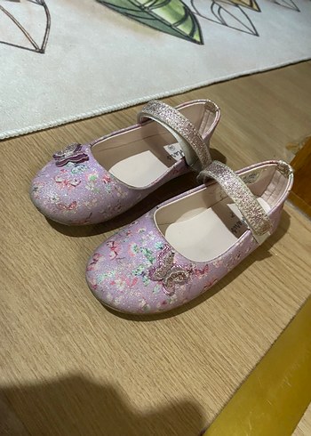 Kelebek Detaylı Mor Kız Çocuk Babet - Görsel 2