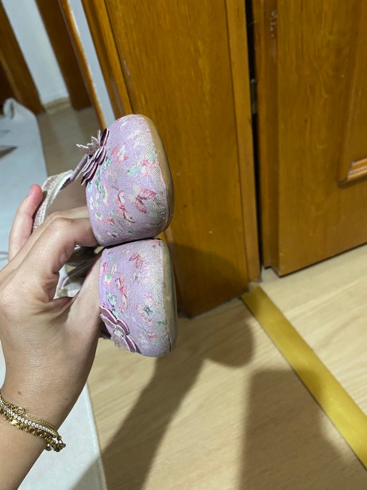 Kelebek Detaylı Mor Kız Çocuk Babet - Görsel 5