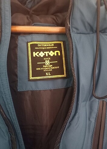 xl Beden turkuaz Renk Koton erkek mont