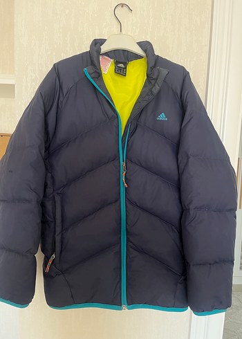 Standart Beden Beden Erkek Çocuk Adidas Lacivert Fermuarlı Mont