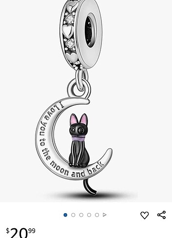 Beden Pandora Charm 925 Ayar Basklı Gümüş