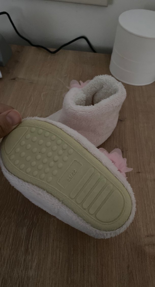 Kız Çocuk Pudra Pembesi Sıcak Ev Terliği - Görsel 3