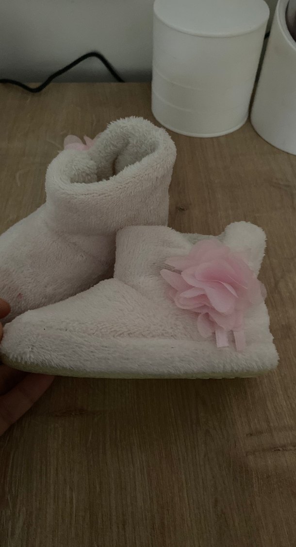 Kız Çocuk Pudra Pembesi Sıcak Ev Terliği - Görsel 2