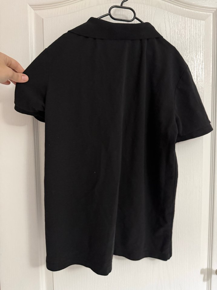 Siyah Keten Erkek Polo Tişört - Görsel 4