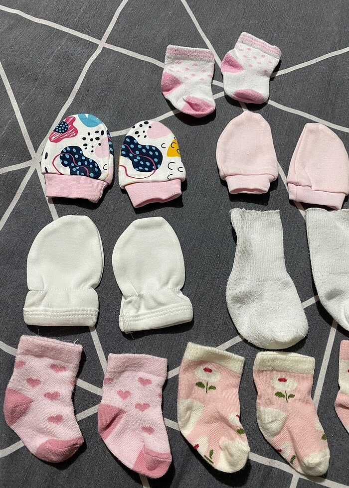 Yenidoğan çorap eldiven - Görsel 2