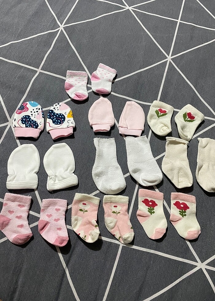 Yenidoğan çorap eldiven - Görsel 3