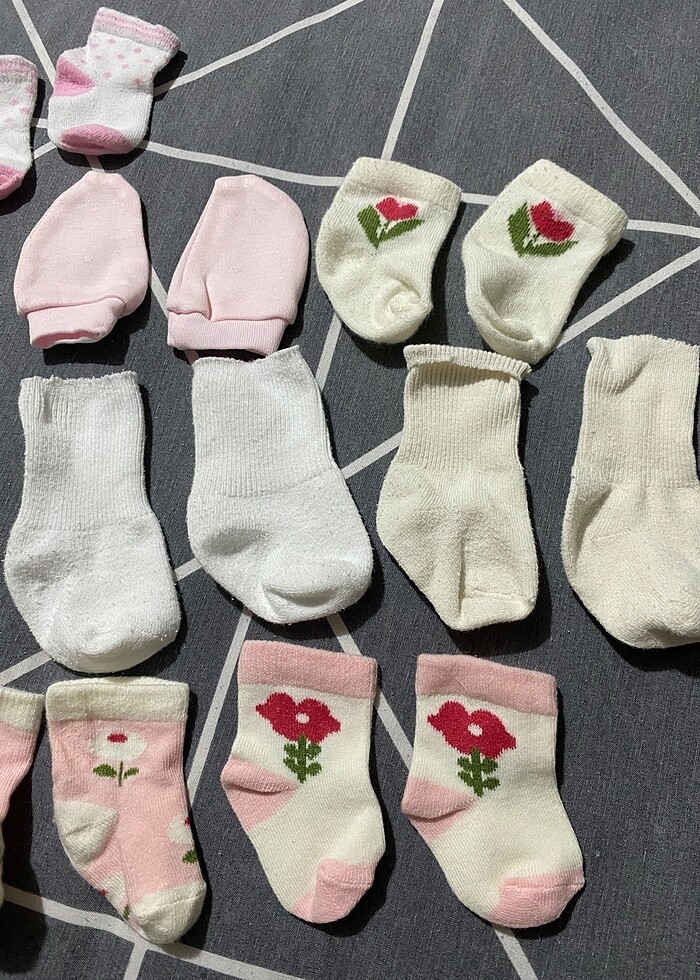 Yenidoğan çorap eldiven - Görsel 4