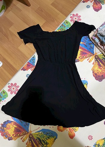 Siyah Straplez Midi Elbise