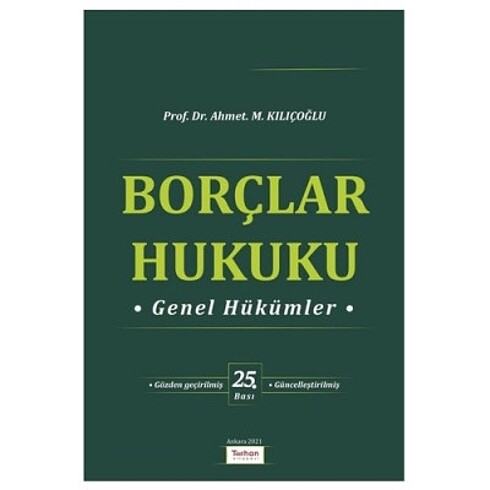 Borçlar Hukuku Genel Hükümler ders kitabı