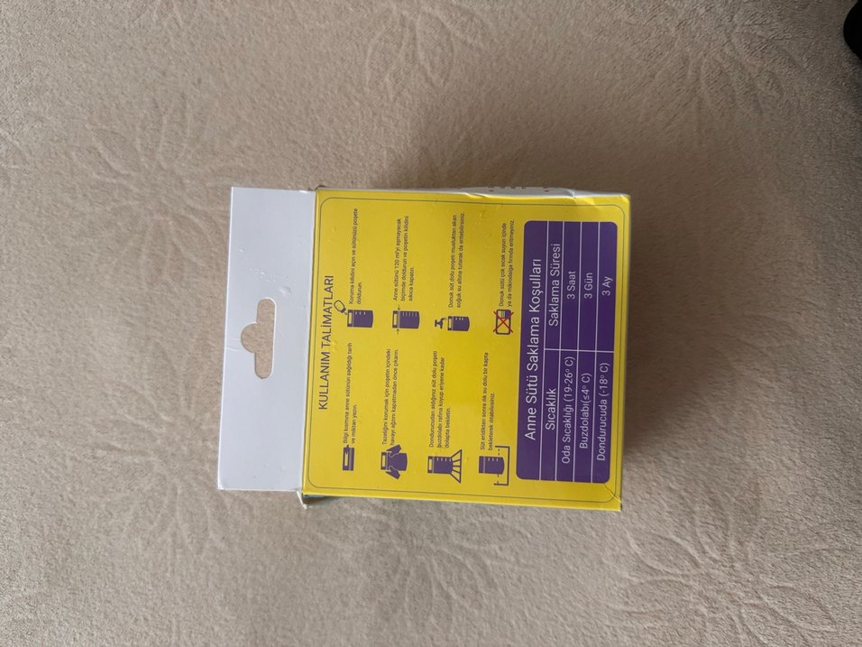 Pastel Bej Anne Sütü Saklama Poşeti 25'li - Görsel 2