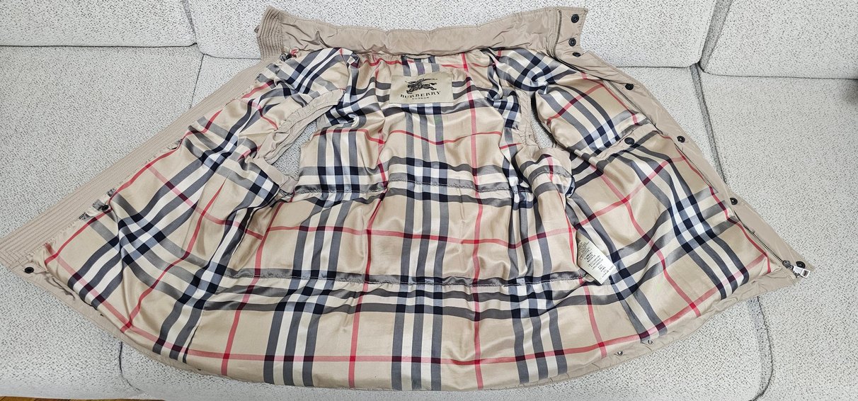 Fermuarlı ve Düğmeli, Burberry  Erkek Kışlık Ceket - Görsel 2