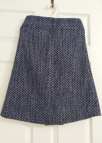 Düğmeli Mavi  Etek - Görsel 2