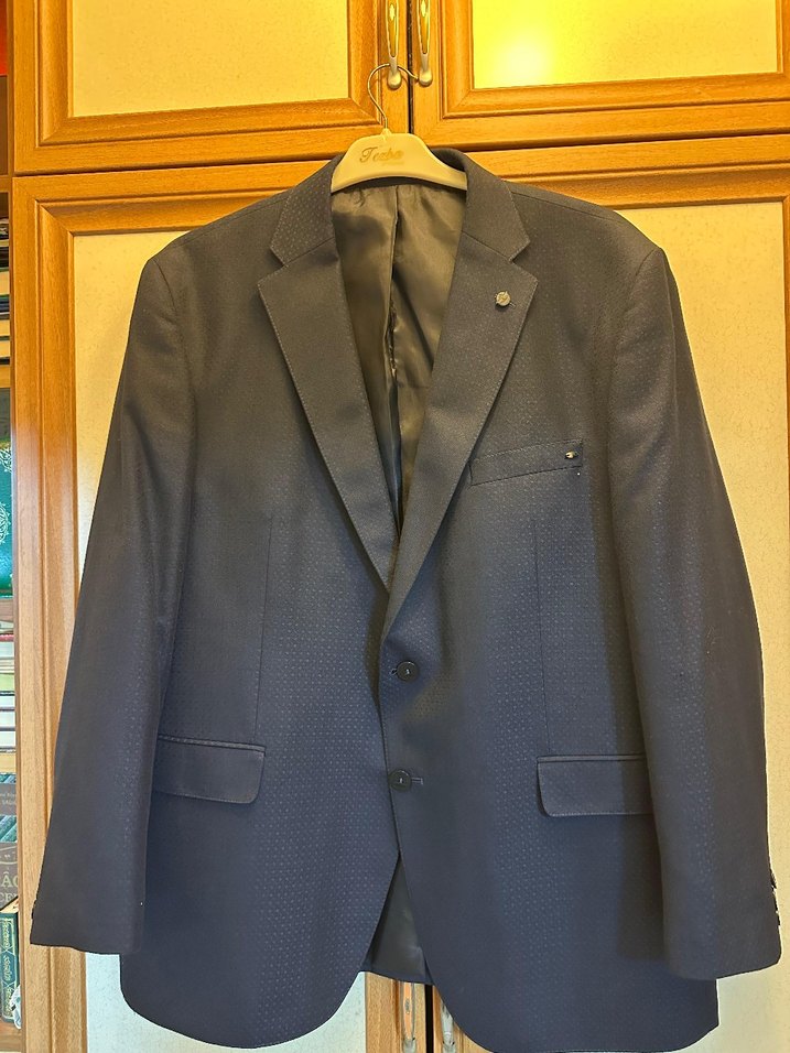 Erkek Mavi Klasik Kesim Takım Elbise Ceketi - Görsel 2