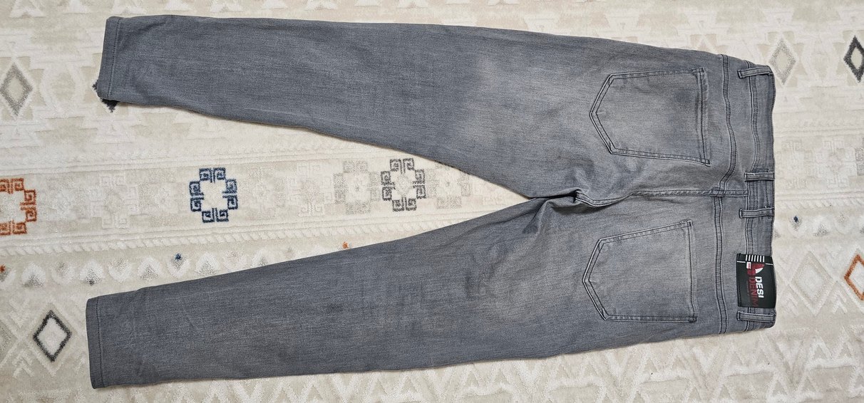 Gri Erkek Denim Pantolon Regular Fit - Görsel 2