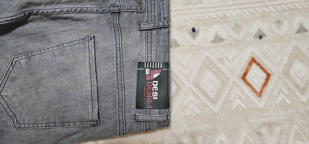 Gri Erkek Denim Pantolon Regular Fit - Görsel 3