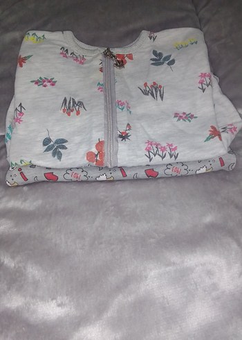 Gri Baskılı Uzun Kollu Bebek Body ikisi bir satılır - Görsel 2