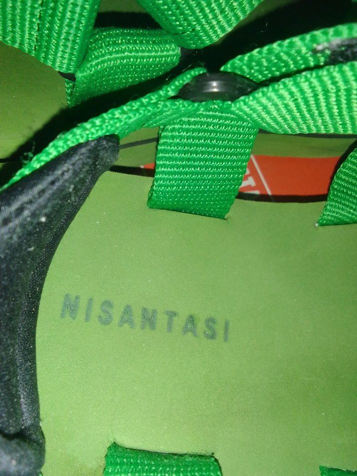 Yeşil bayan Sandaletler Velcro Bantlı - Görsel 2