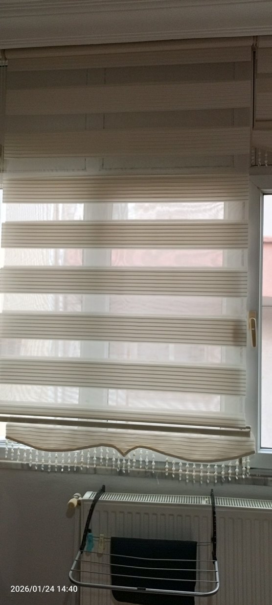 Bej Çizgili Modern Klasik Stor Perde - Görsel 2