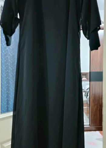 Uzun Siyah Gotik Salaş Elbise - Görsel 2