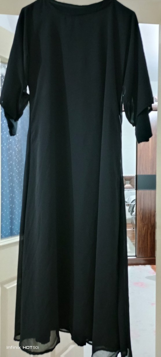 Uzun Siyah Gotik Salaş Elbise - Görsel 2