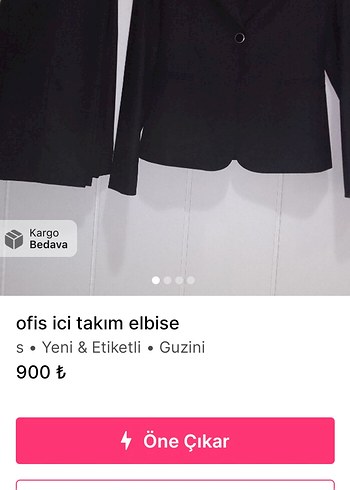 Siyah Mini Ofis Takım Elbise
