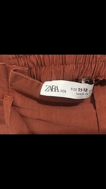 11-12 Yaş Beden kırmızı Renk Zara bol paça pantolon