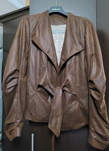 Zara Zara basic XL-42 kahverengi süet ceket