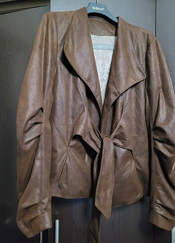 xl Beden Zara basic XL-42 kahverengi süet ceket