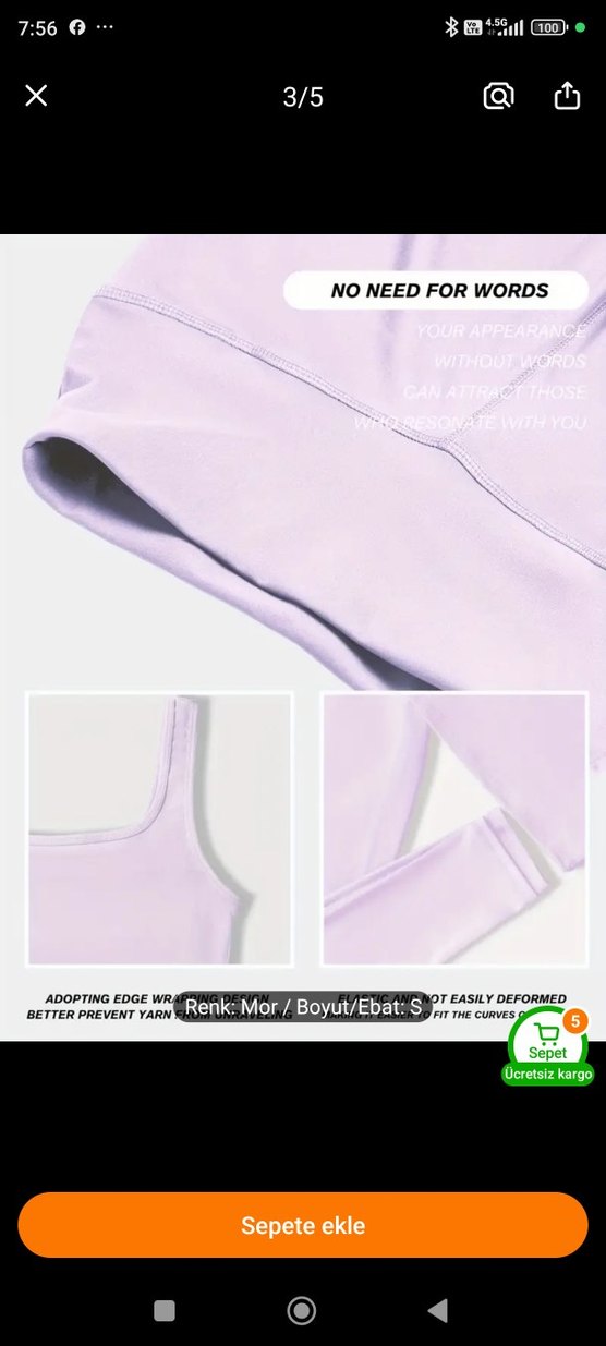 Mor Üç Parça Spor Takım - Görsel 3