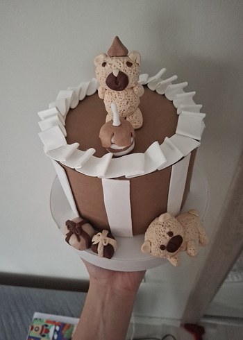 Sevimli Ayıcık Figürlü Dekoratif Maket Pasta - Görsel 2