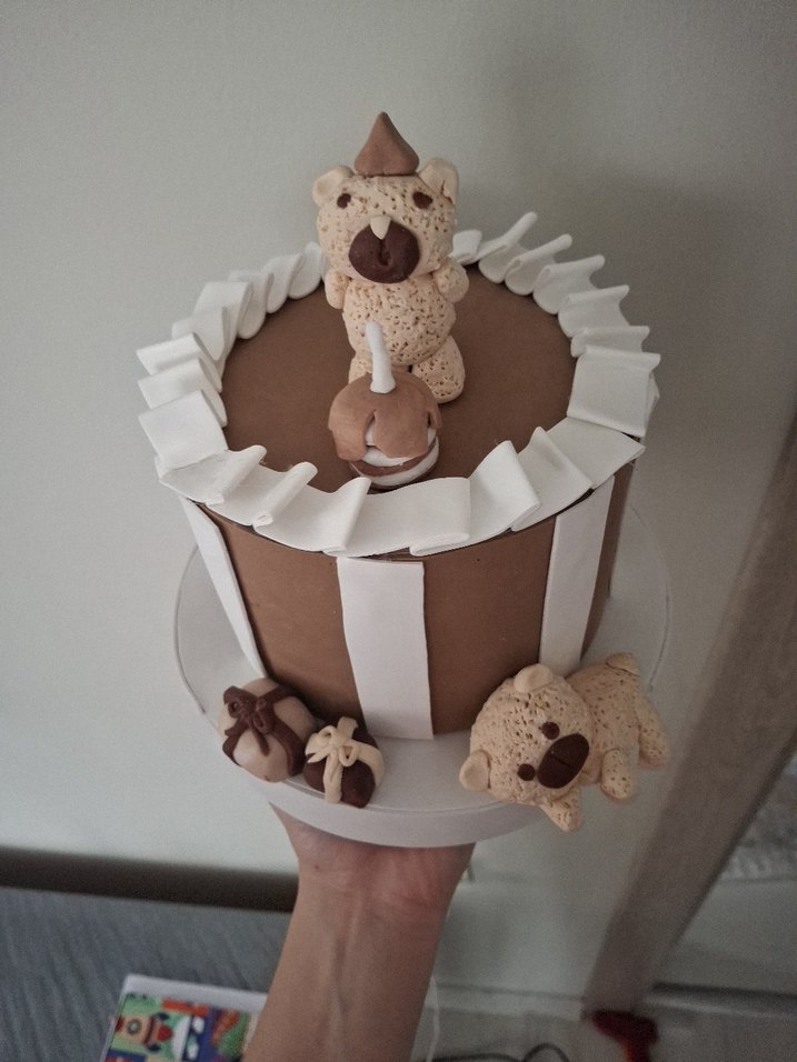 Sevimli Ayıcık Figürlü Dekoratif Maket Pasta - Görsel 2