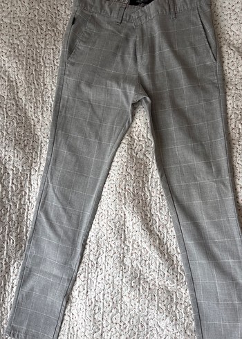 Diğer Gri Ekose Slim Pantolon