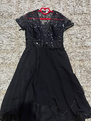 Zara Siyah Dantelli Elbise