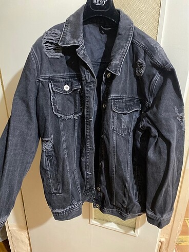 Kot ceket jean sıyah