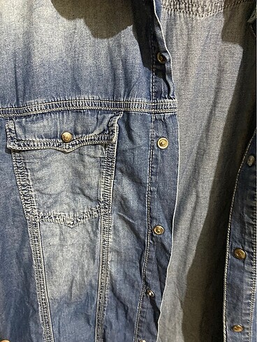 xl Beden Jeans gomlek