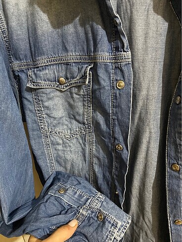 xl Beden mavi Renk Jeans gomlek