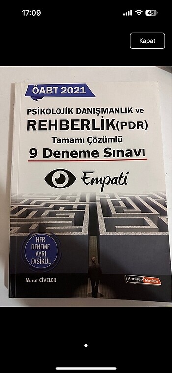  pdr öabt soru bankası ve 9 deneme sınavı, empati