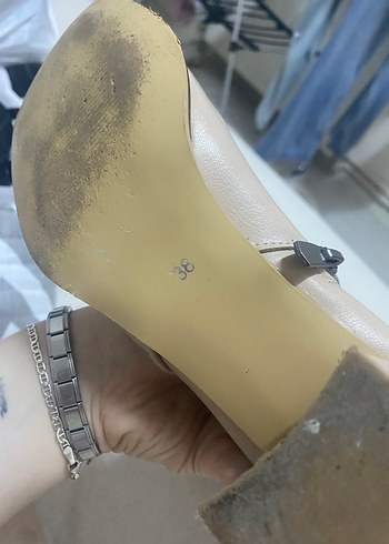 Bej Deri Kadın uzun Bot - Görsel 4