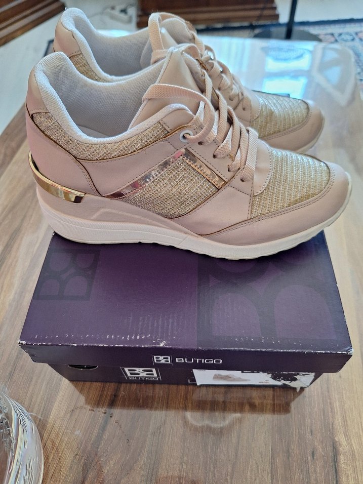 Butigo Bağcıklı Kadın Dolgu Topuk Spor Ayakkabı - Görsel 2