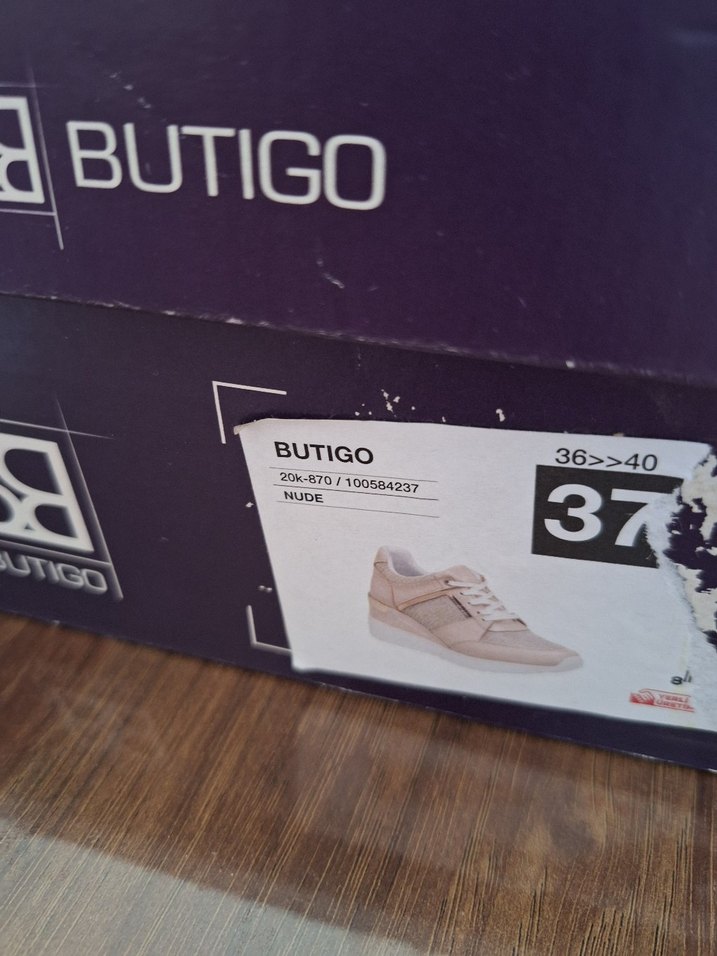 Butigo Bağcıklı Kadın Dolgu Topuk Spor Ayakkabı - Görsel 4