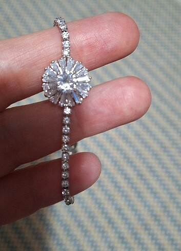 Zirkon taşlı çelik bileklik - Görsel 4