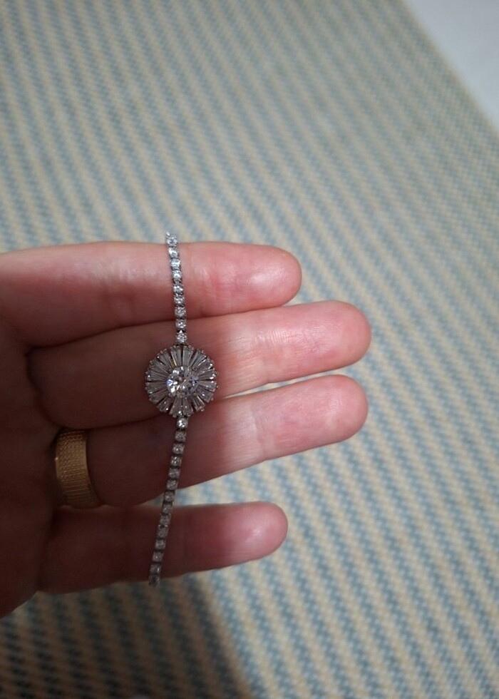 Zirkon taşlı çelik bileklik - Görsel 3