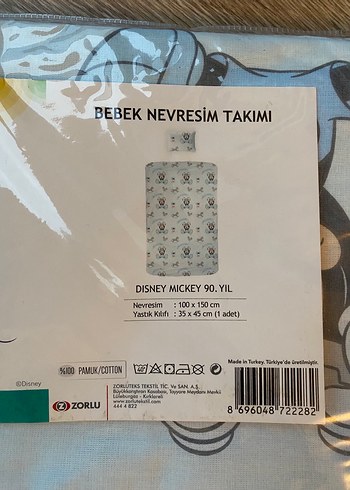 Linens Disney Mavi Baskılı bebek nevresim Seti - Görsel 3