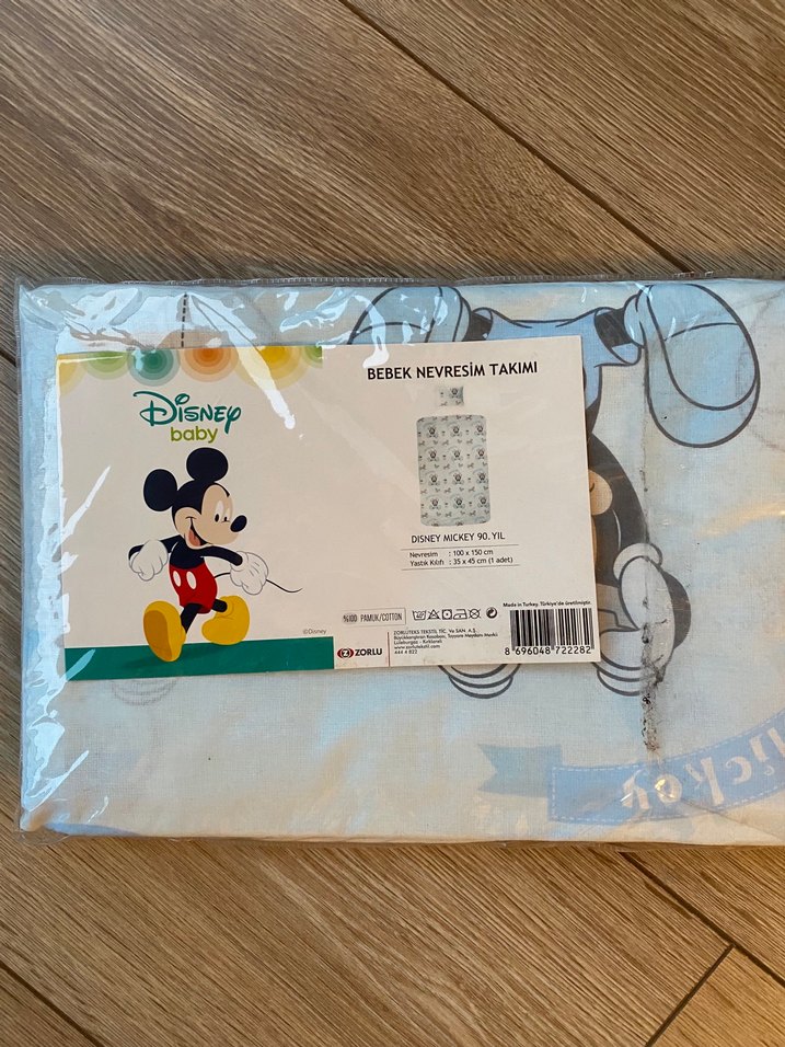 Linens Disney Mavi Baskılı bebek nevresim Seti - Görsel 2