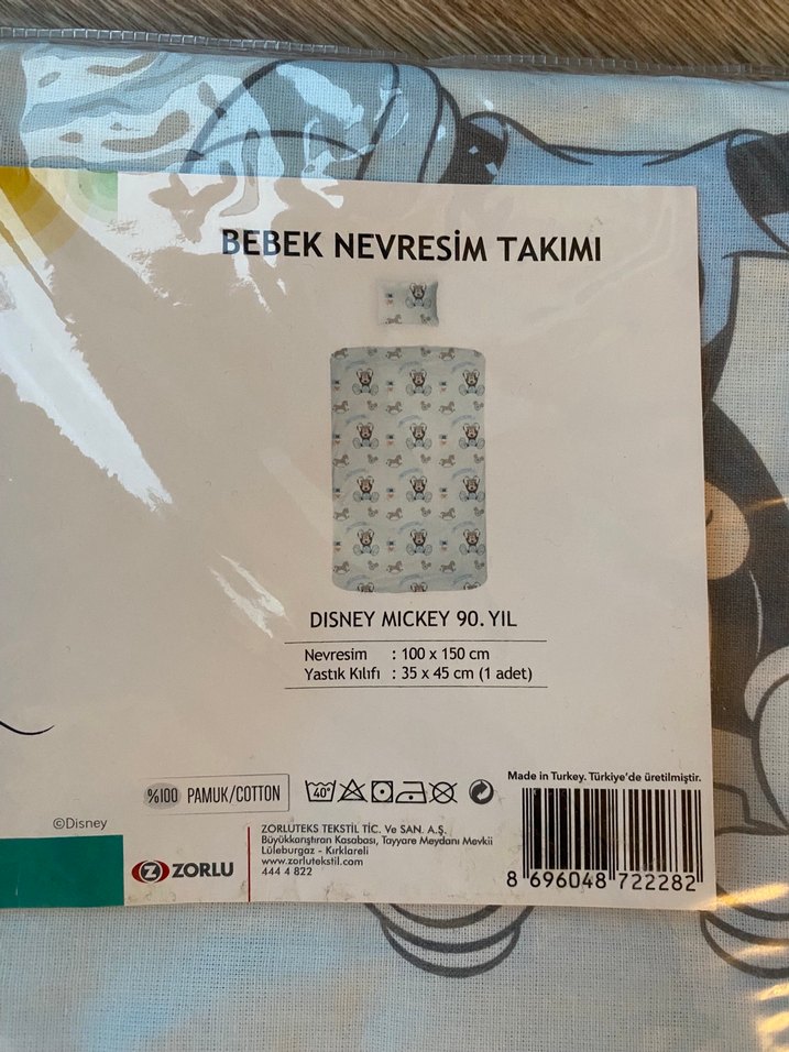 Linens Disney Mavi Baskılı bebek nevresim Seti - Görsel 3